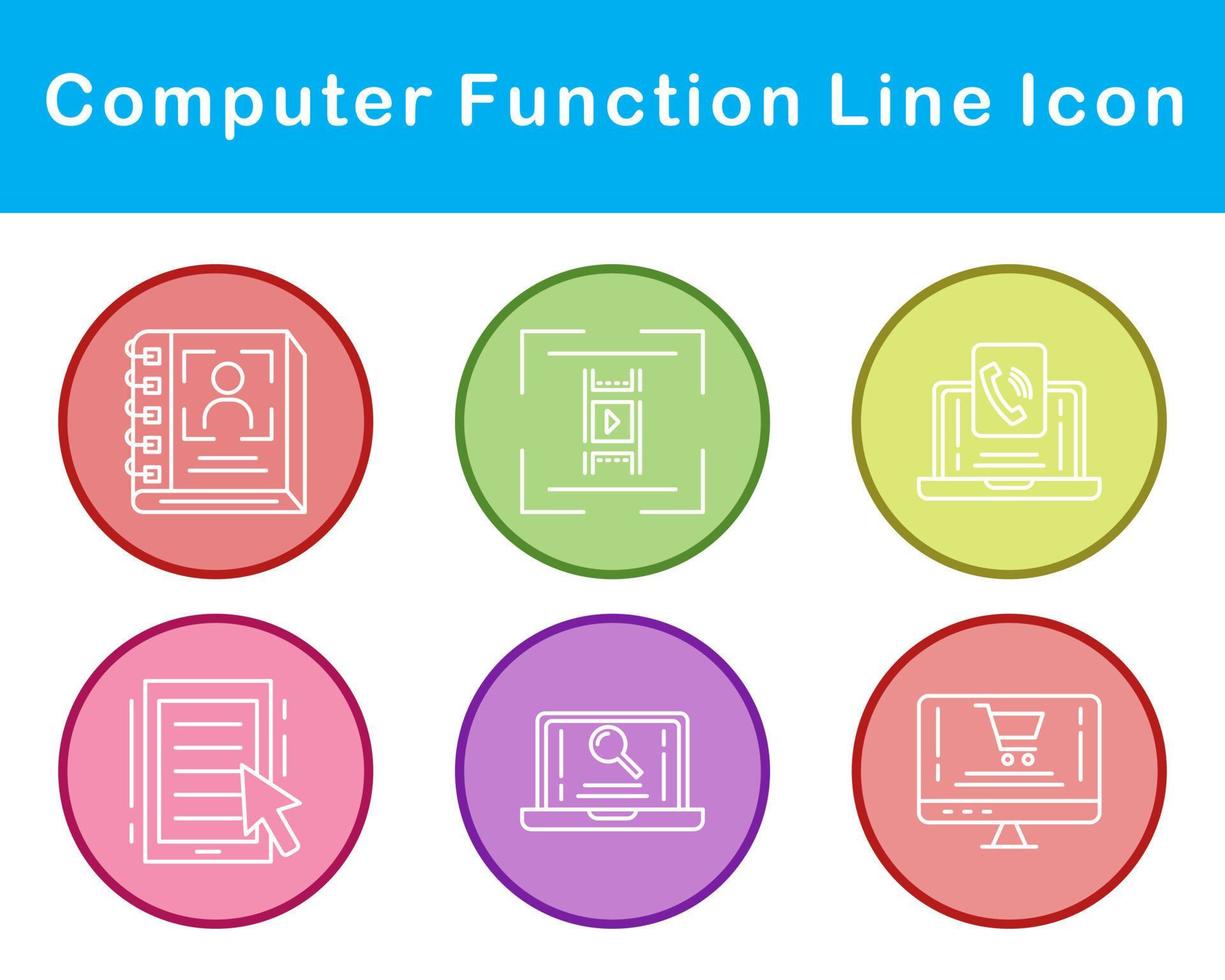 computador função vetor ícone conjunto