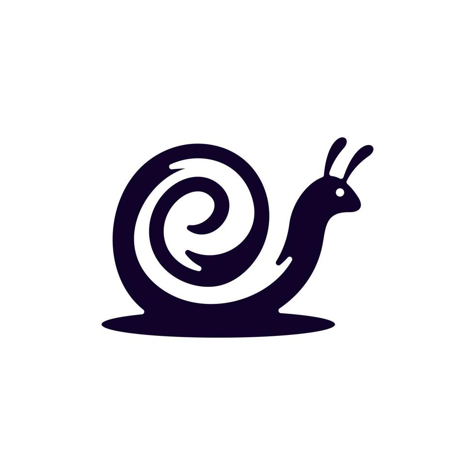 animal fofa Caracol espiral moderno criativo logotipo vetor