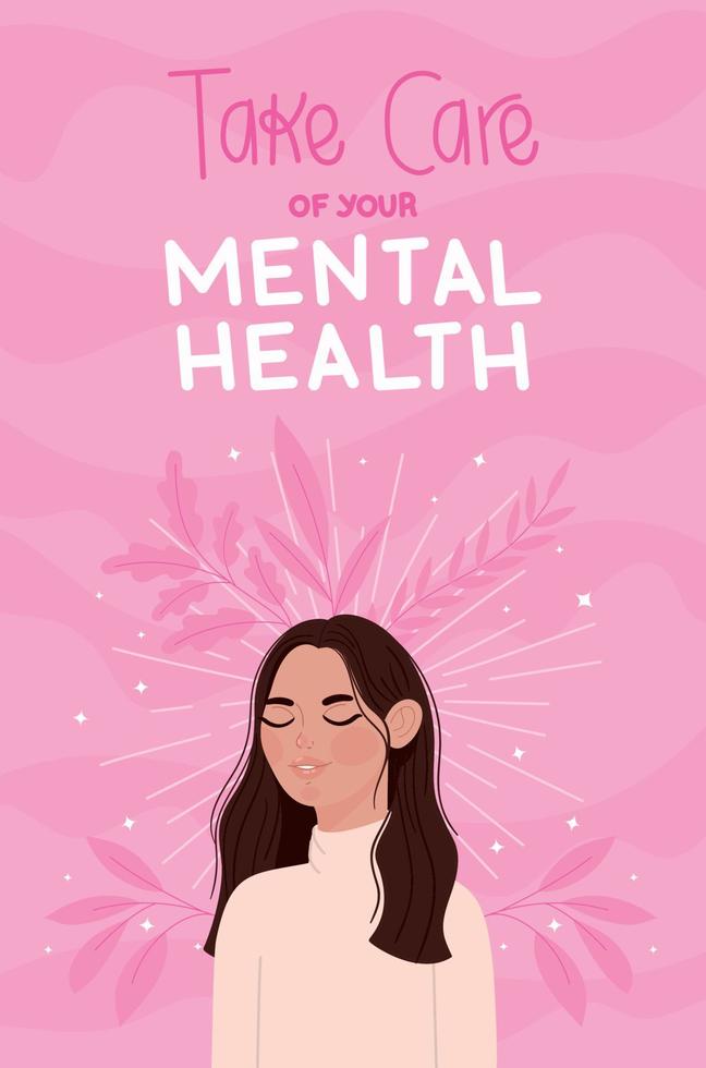 cartaz de saúde mental vetor