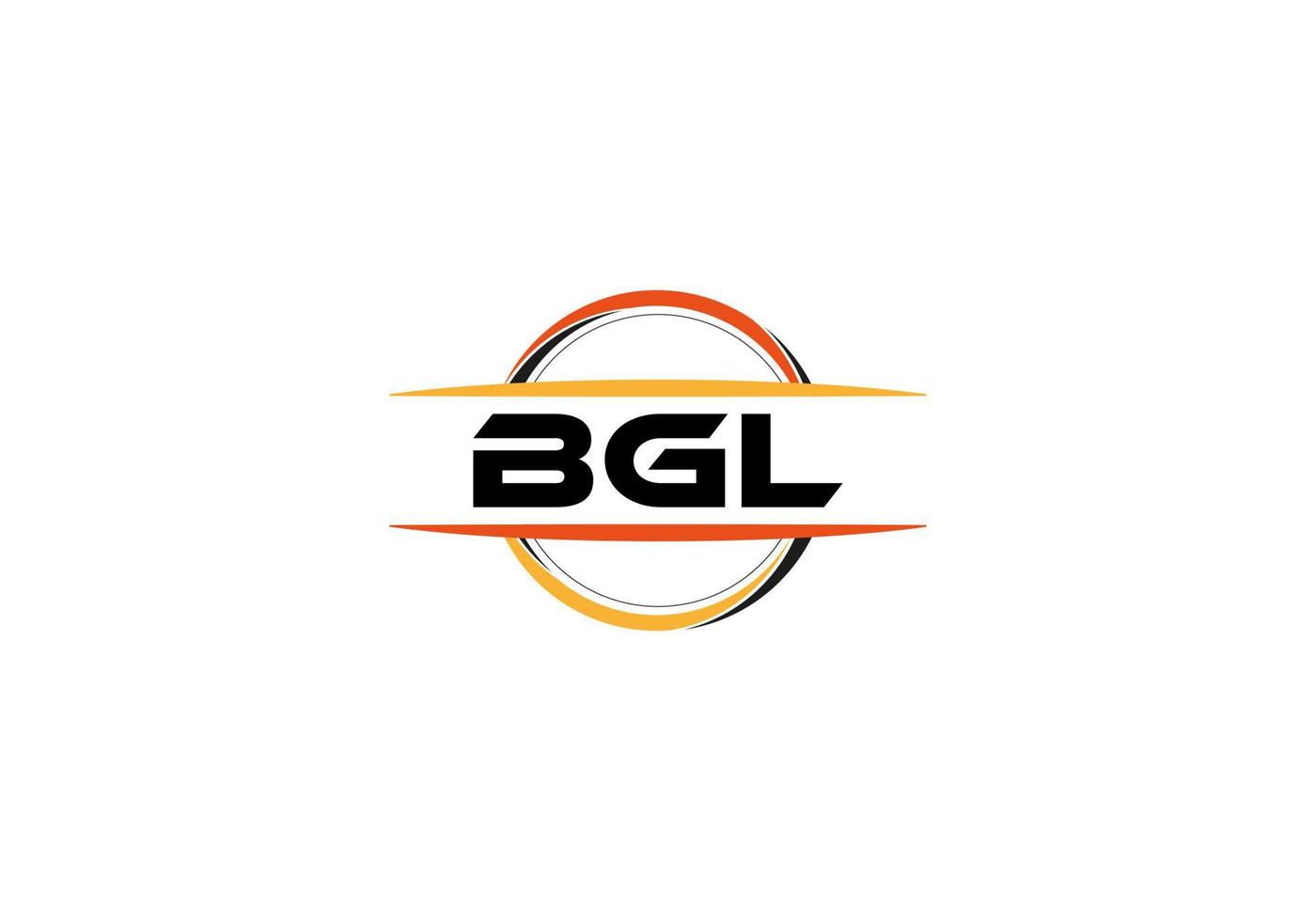 bgl carta realeza elipse forma logotipo. bgl escova arte logotipo. bgl logotipo para uma empresa, negócios, e comercial usar. vetor
