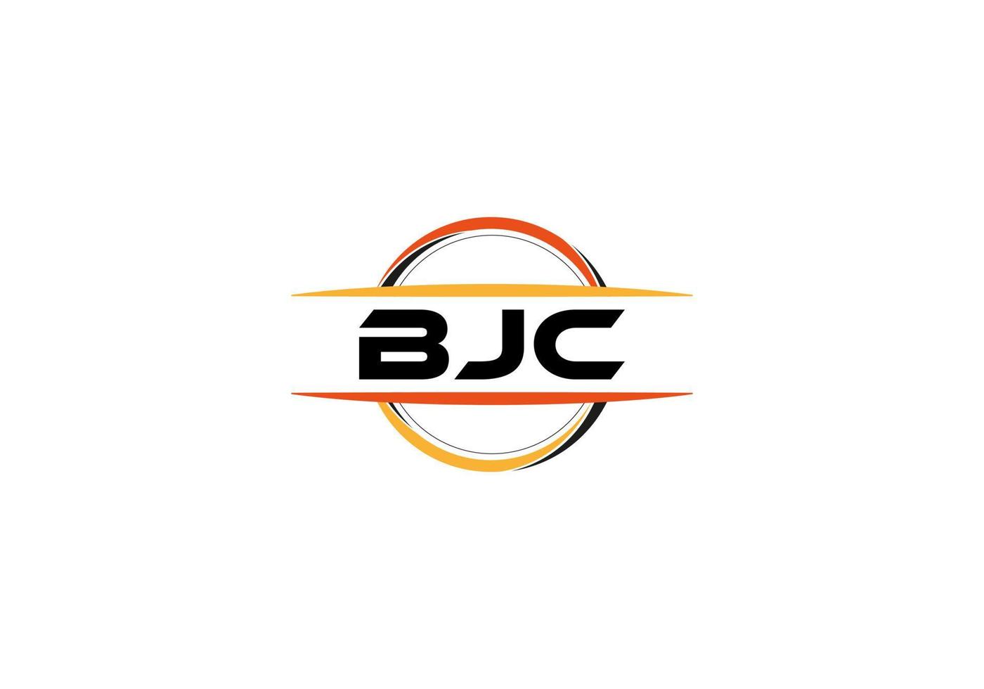 bjc carta realeza elipse forma logotipo. bjc escova arte logotipo. bjc logotipo para uma empresa, negócios, e comercial usar. vetor