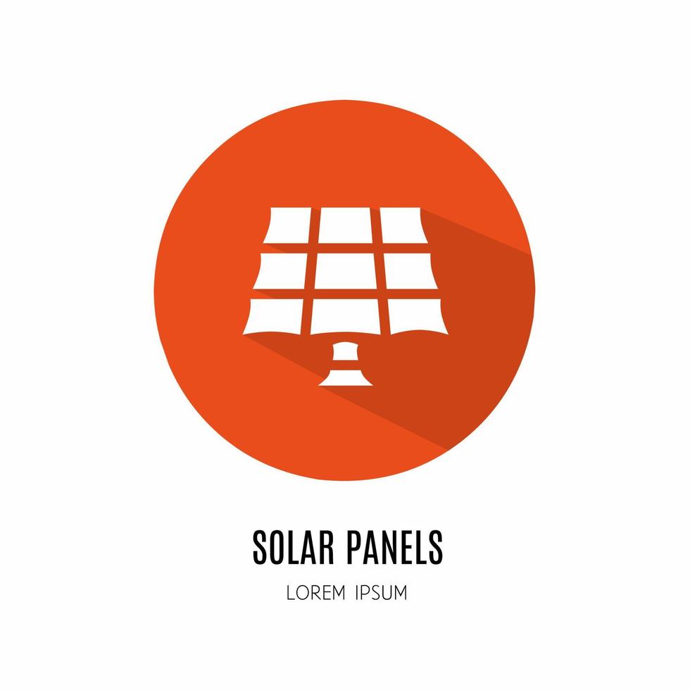 solar painéis ícone dentro plano. logotipo para o negócio estoque vetor. vetor