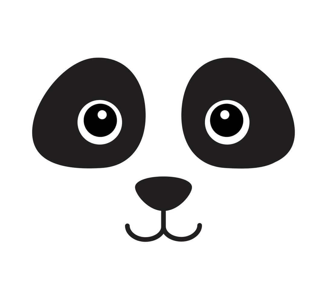 vetor plano desenho animado mão desenhado rabisco panda face