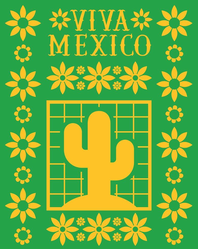 verde Viva México festão vetor