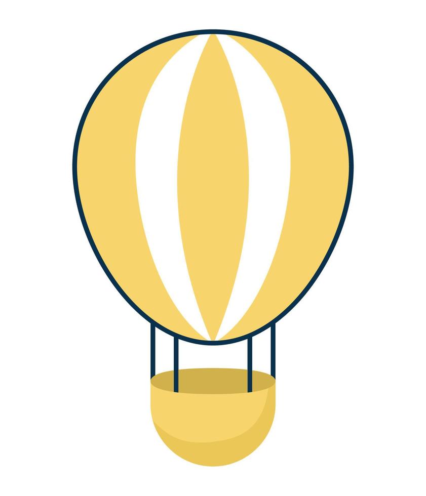 amarelo quente ar balão vetor