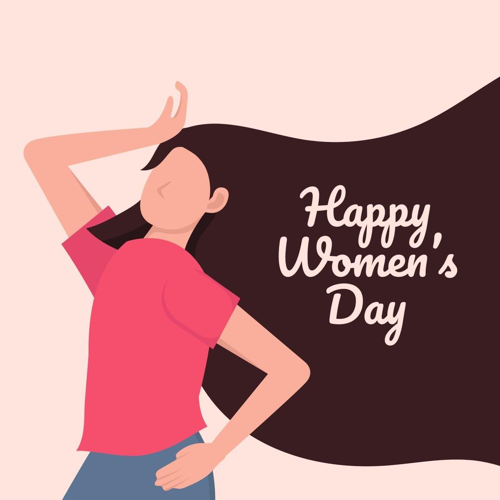 design do feliz dia internacional da mulher vetor