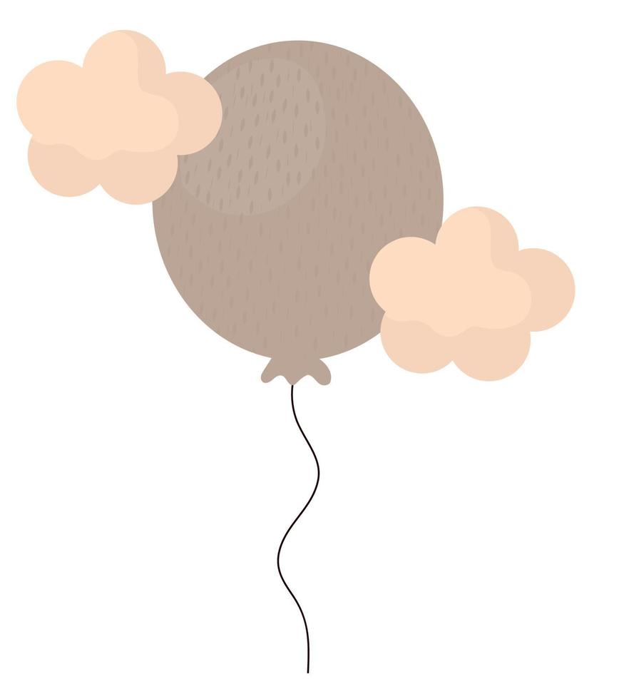 balão e nuvens vetor