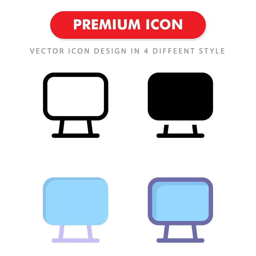 monitor icon pack isolado no fundo branco. para o design do seu site, logotipo, aplicativo, interface do usuário. ilustração de gráficos vetoriais e curso editável. eps 10. vetor