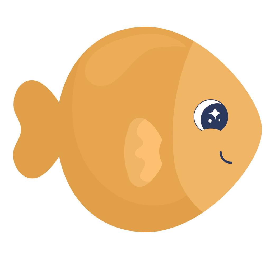 peixe dourado fofo vetor