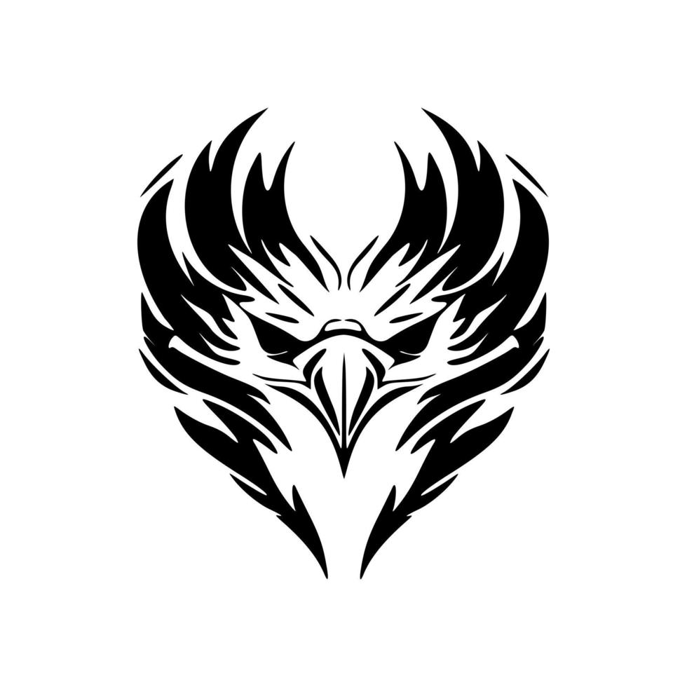 vetor logotipo apresentando a Águia com Preto e branco cores.
