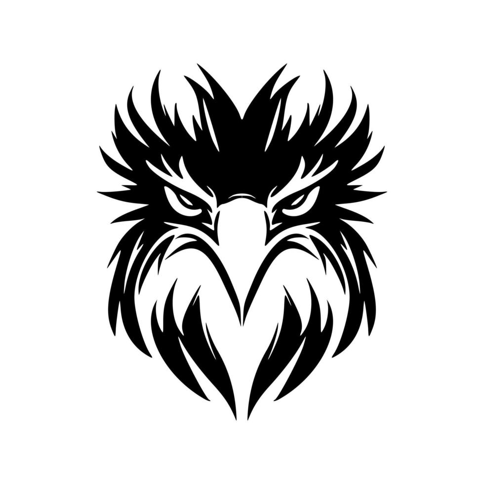 vetor logotipo com a Águia dentro Preto e branco.