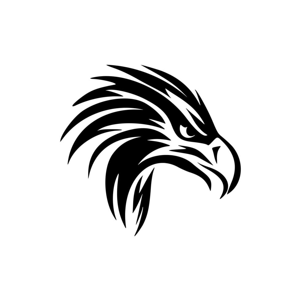 uma logotipo representando a Águia dentro Preto e branco dentro vetor forma.