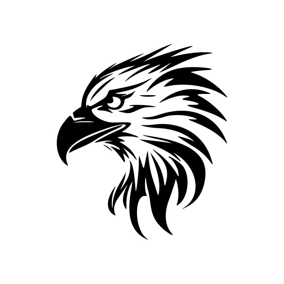vetor logotipo do uma Preto e branco Águia.