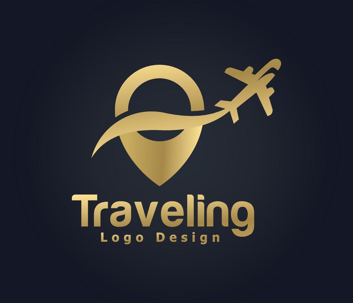 viagem logotipo, aeronave logotipo ou viajando logotipo vetor