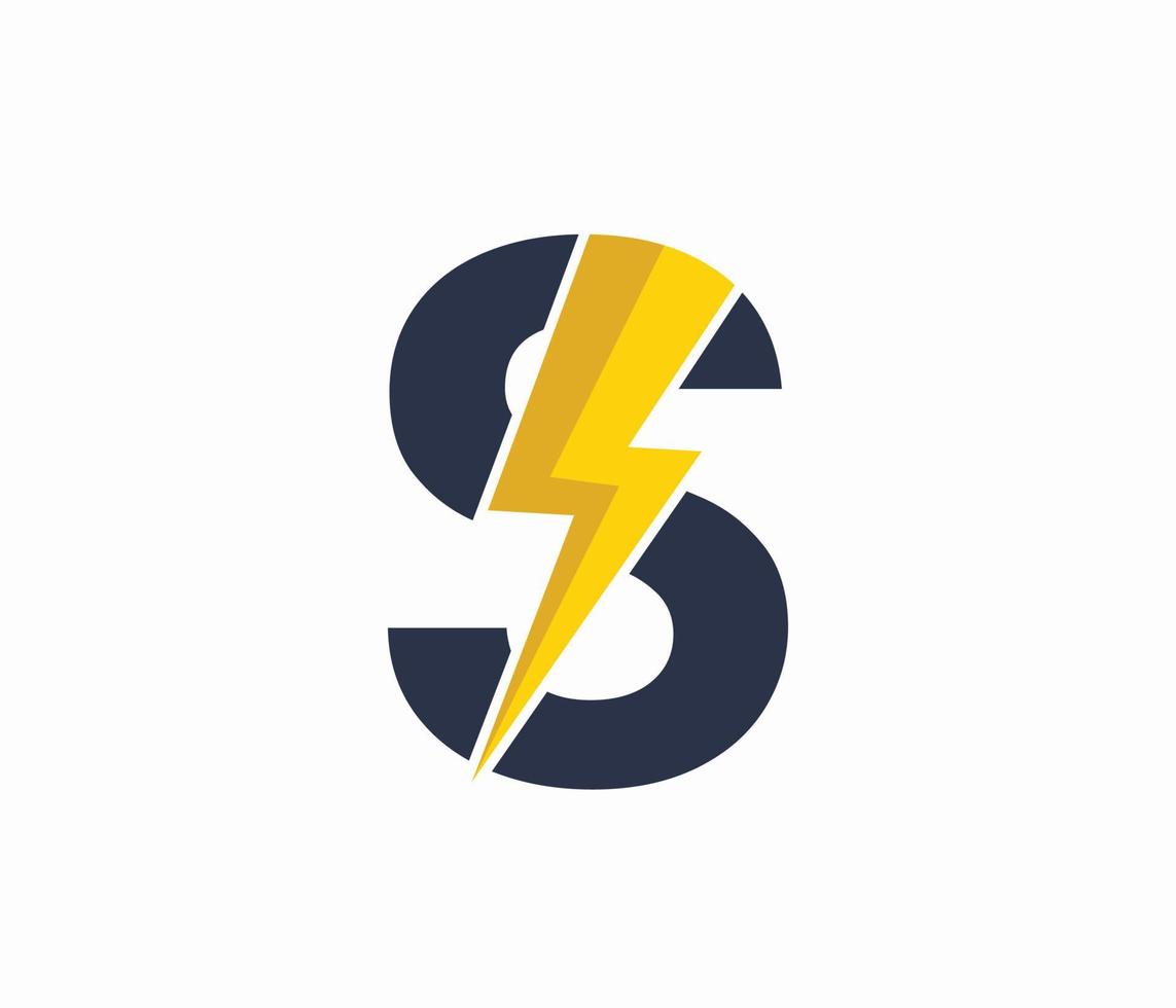 s energia logotipo ou carta s elétrico logotipo vetor