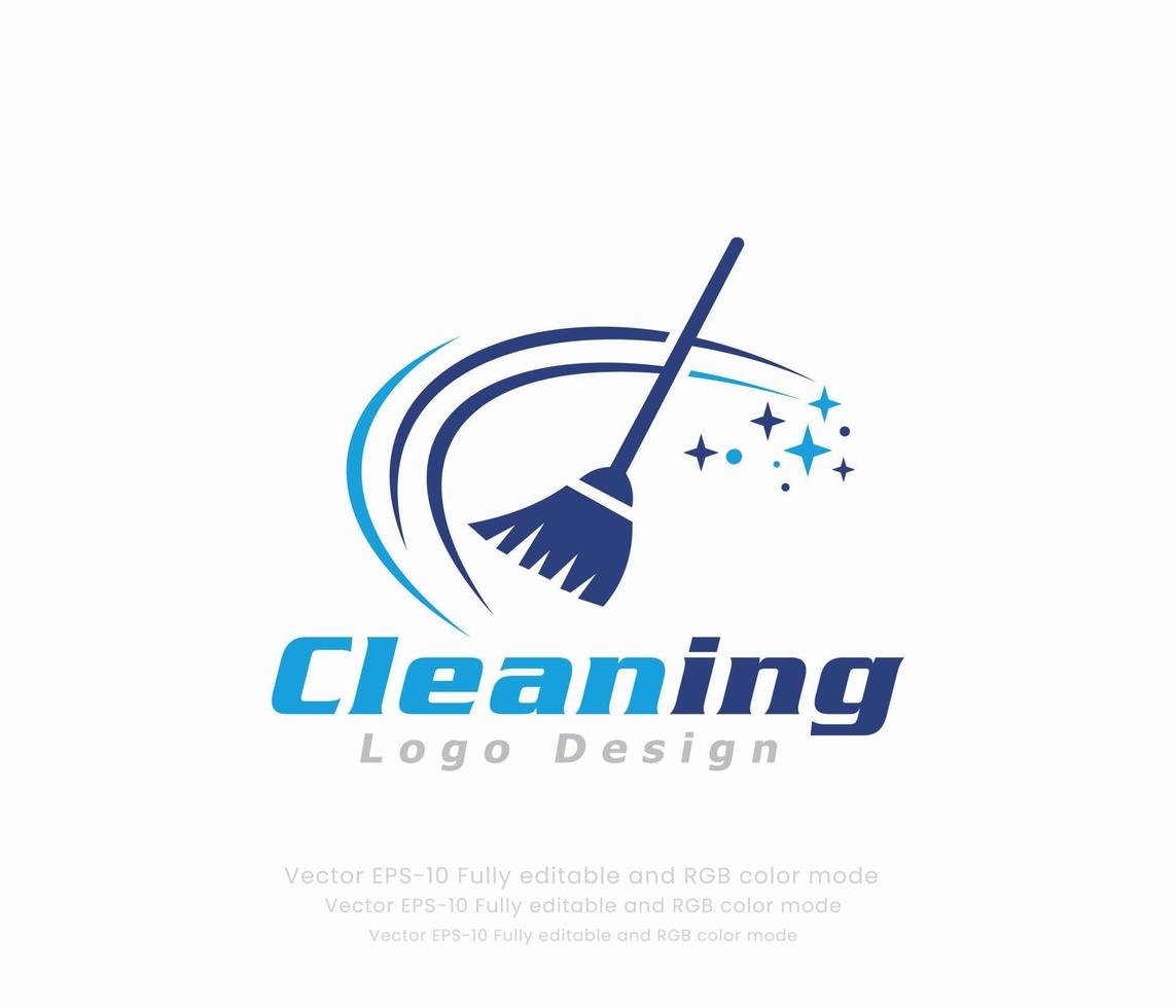 limpeza logotipo ou limpador logotipo vetor