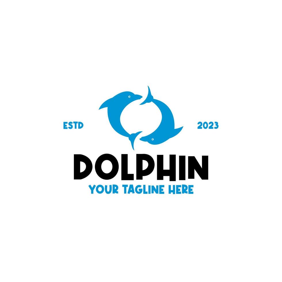 vetor golfinho logotipo Projeto ilustração idéia