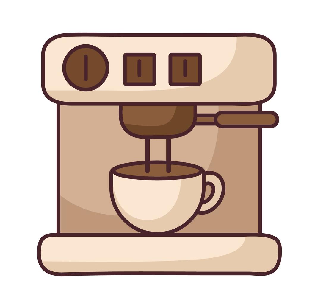 projeto de máquina de café expresso vetor