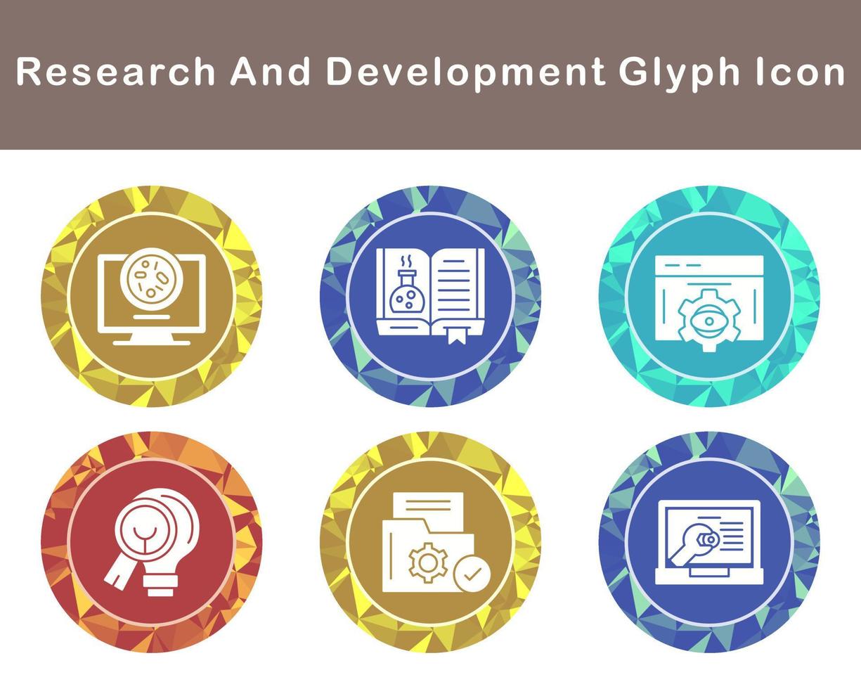 pesquisa e desenvolvimento vetor ícone conjunto