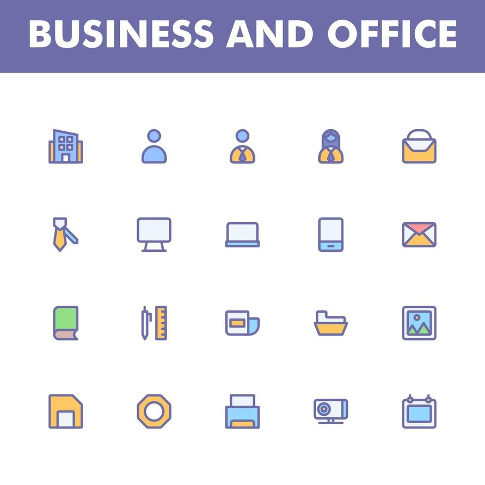 pacote de ícones de negócios isolado no fundo branco. para o design do seu site, logotipo, aplicativo, interface do usuário. ilustração de gráficos vetoriais e curso editável. eps 10. vetor