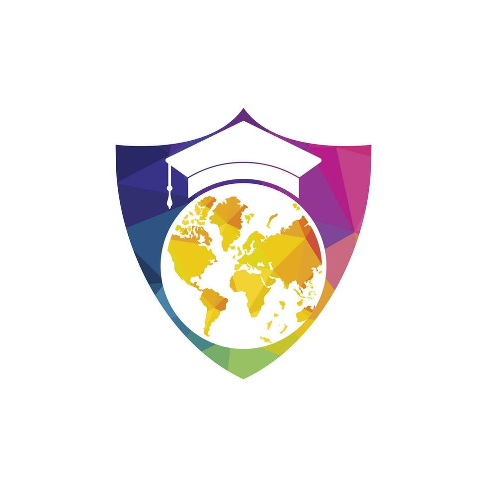 design de logotipo de educação mundial. inspiração de design de logotipo de educação moderna. vetor