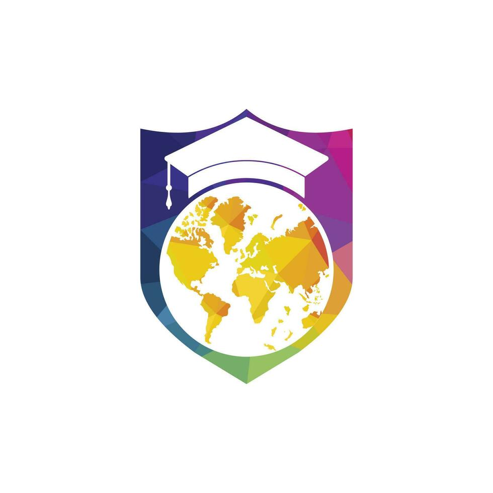 design de logotipo de educação mundial. inspiração de design de logotipo de educação moderna. vetor