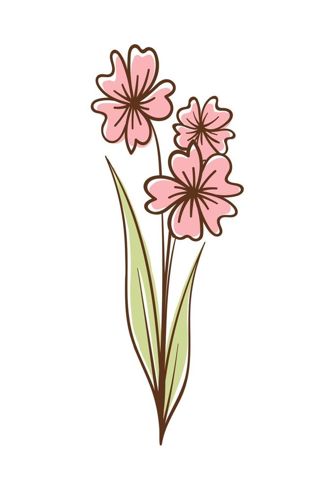 fofa floral botânico abstrato flores e plantas. boho rabisco vetor ilustrações.