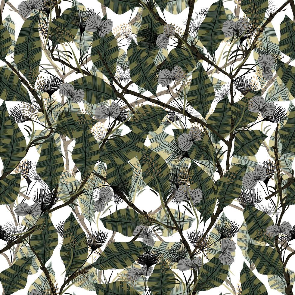 design abstrato mínimo floral moderno padrão orgânico vetor