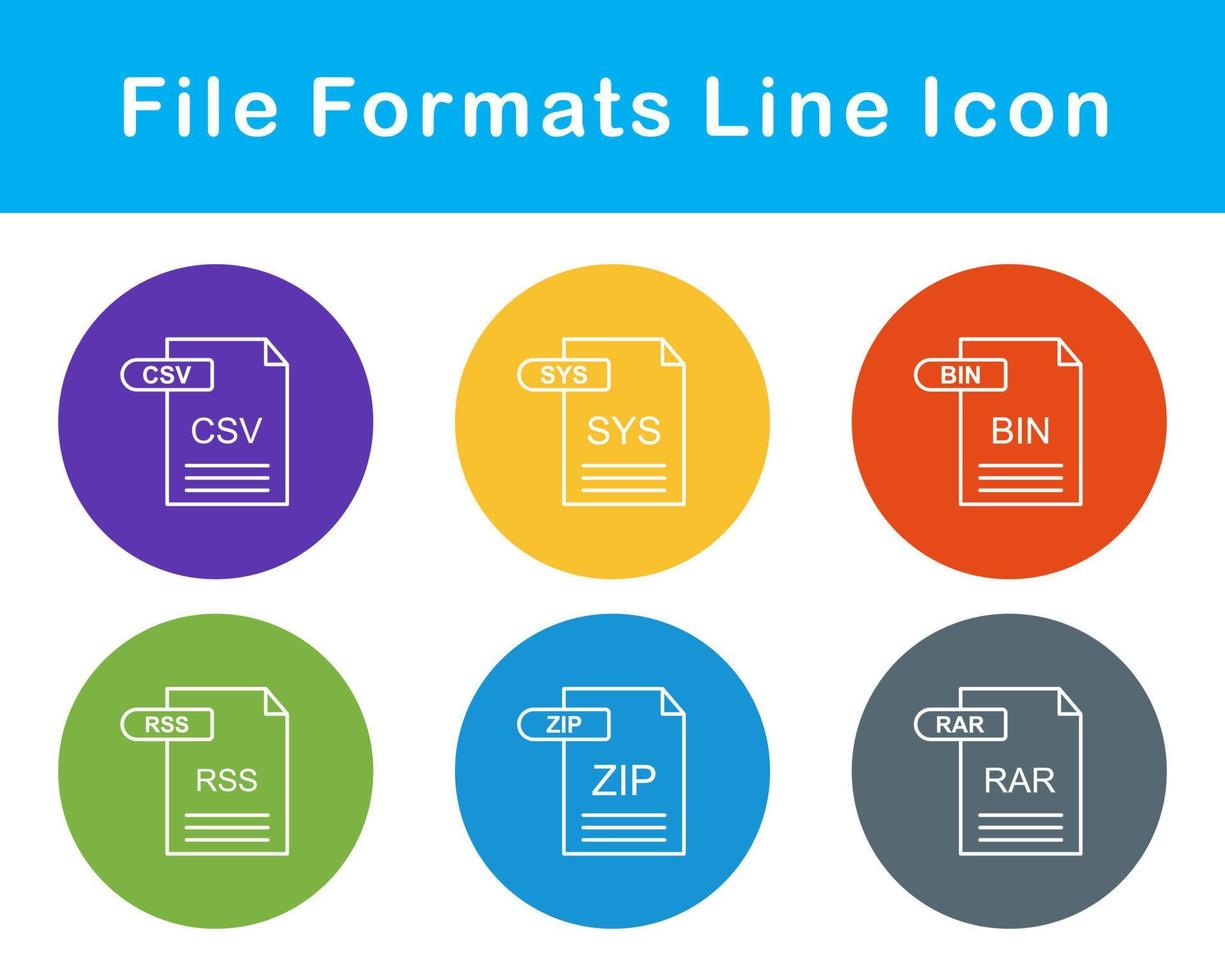 Arquivo formatos vetor ícone conjunto