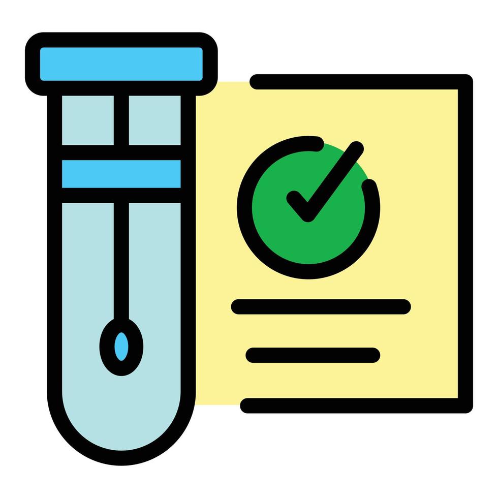 cobiçado teste aprovado ícone vetor plano