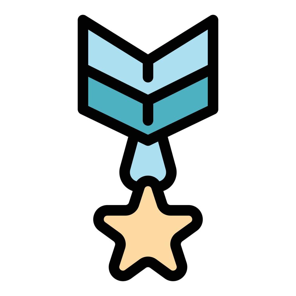 Estrela medalha classificação ícone vetor plano