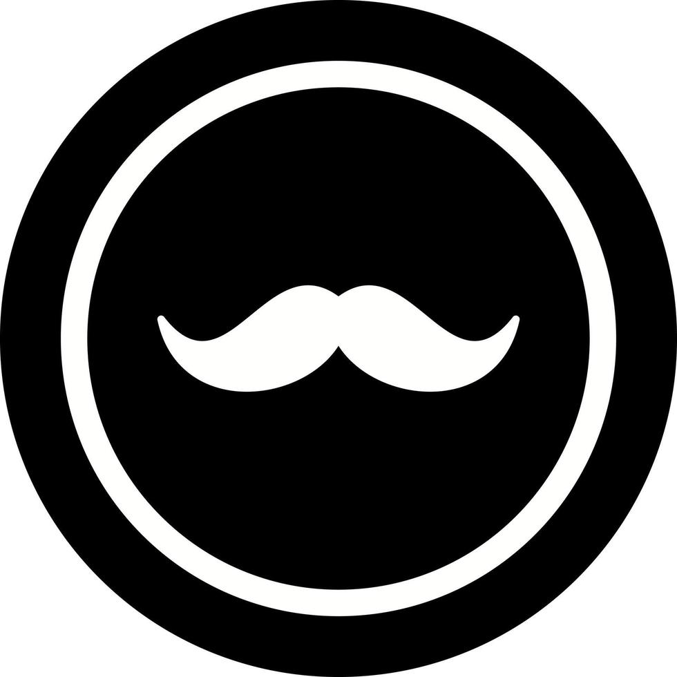 ícone de vetor de bigode