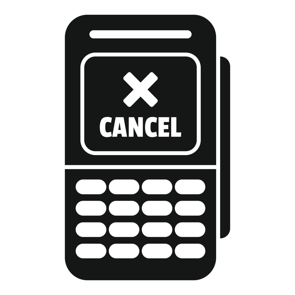 cancelar terminal ícone simples vetor. crédito cartão vetor
