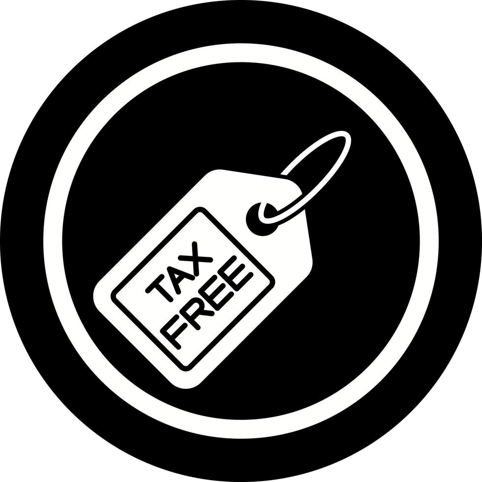 ícone de vetor isento de impostos