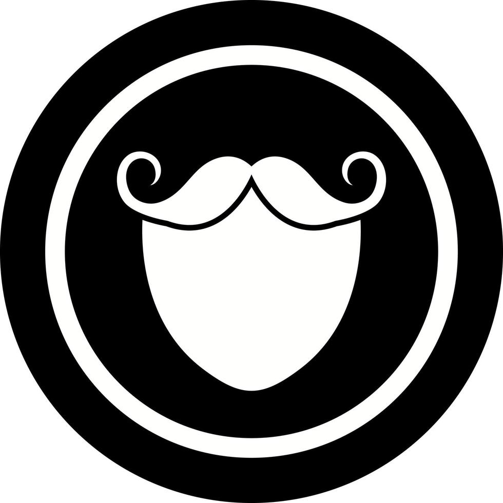 ícone de vetor de barba e bigode