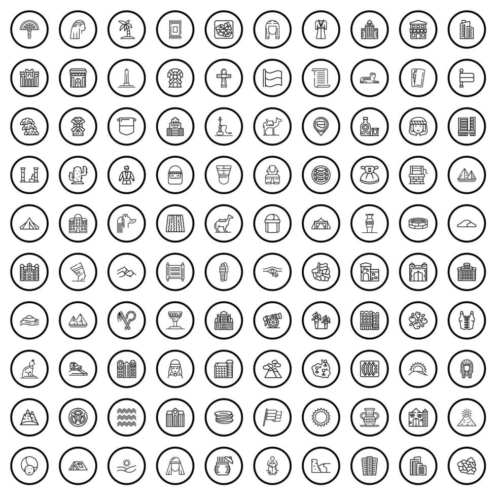 conjunto de 100 ícones de história, estilo de estrutura de tópicos vetor