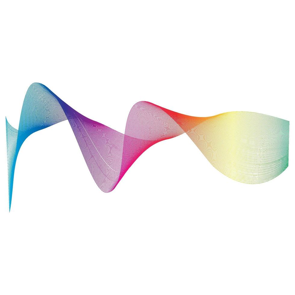 design de ilustração vetorial de linha de ondas sonoras vetor