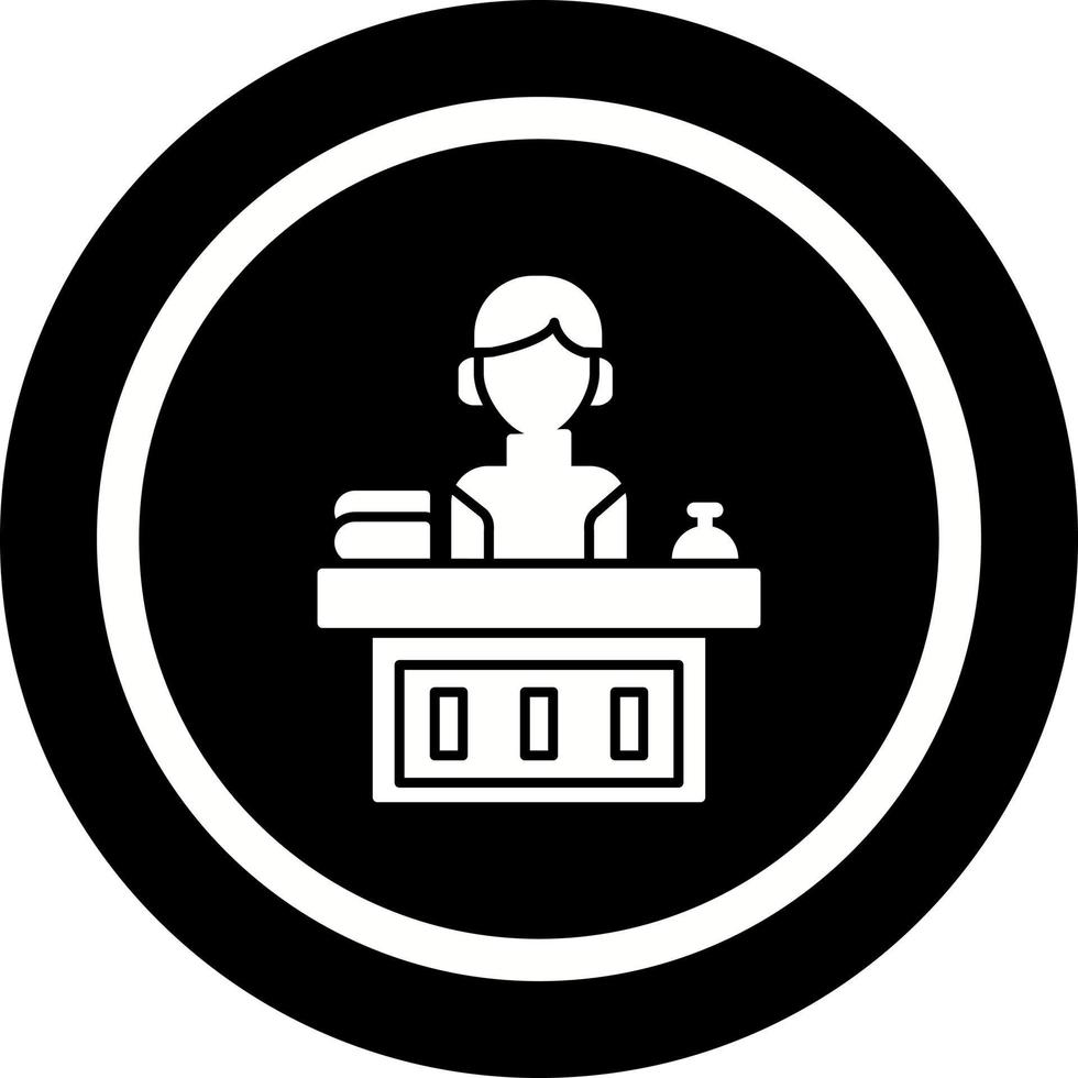 ícone de vetor de recepção de escritório