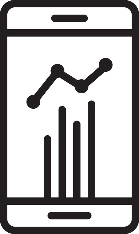 ícone de linha para estatísticas vetor