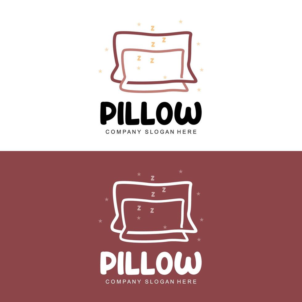 travesseiro logotipo, cama projeto, Sonhe e dormindo modelo ícone vetor