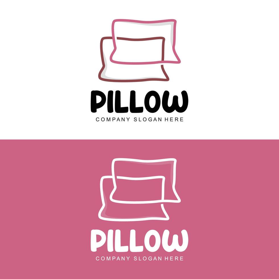 travesseiro logotipo, cama projeto, Sonhe e dormindo modelo ícone vetor