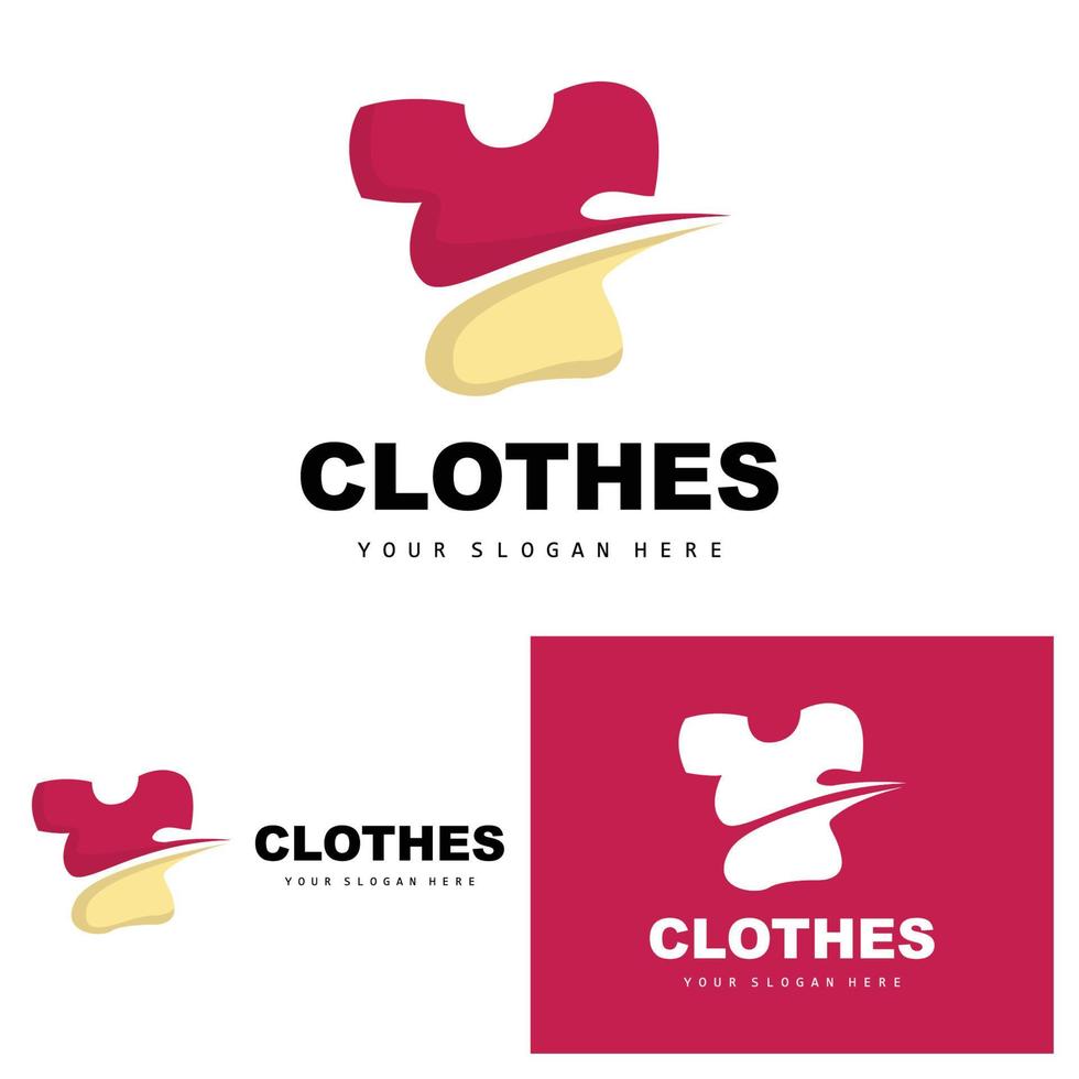 logotipo de roupas, design de camisa de estilo simples, vetor de loja de roupas, moda, marca comercial e ícone de modelo