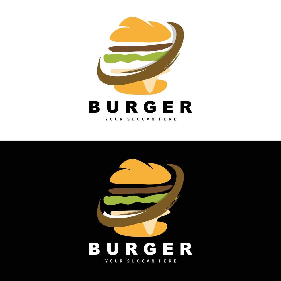 hamburguer logotipo, velozes Comida projeto, pão e legumes vetor, velozes Comida restaurante marca ícone ilustração vetor