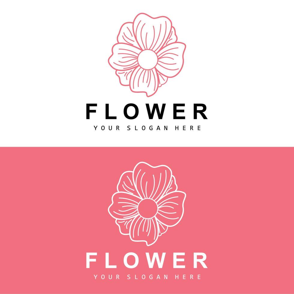 simples botânico folha e flor logotipo, vetor natural linha estilo, decoração projeto, bandeira, folheto, Casamento convite, e produtos branding