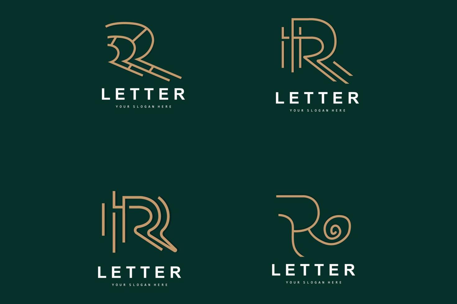 logotipo da letra r, símbolo do alfabeto vetorial, design para logotipos de marcas com letra inicial vetor