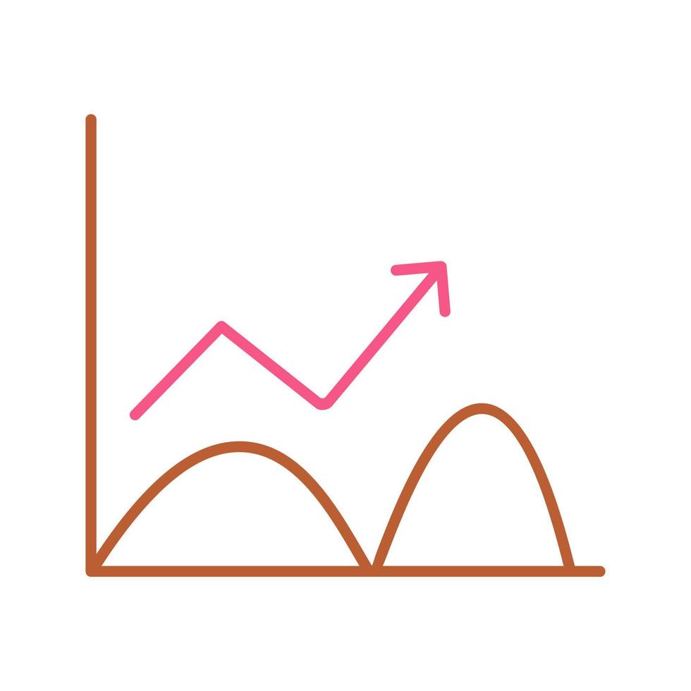 tendência no ícone do gráfico vetorial vetor