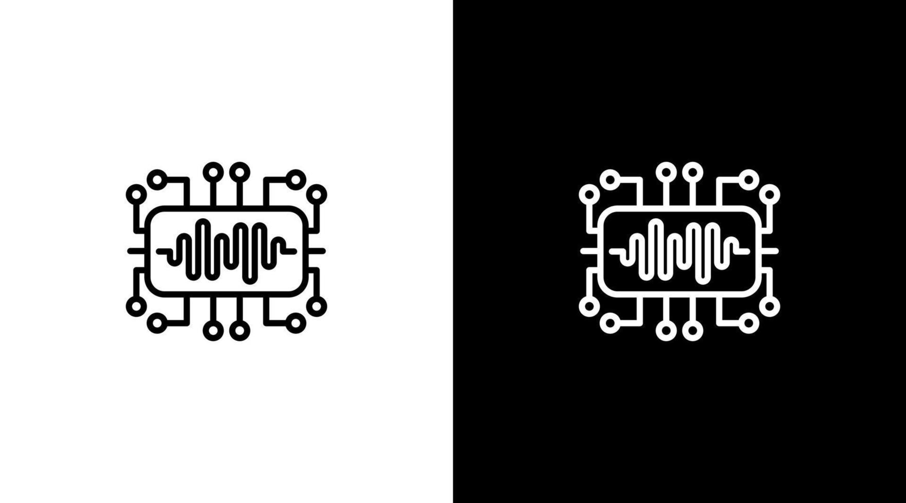 audio tecnologia logotipo som onda voz sistema esboço ícone Projeto vetor