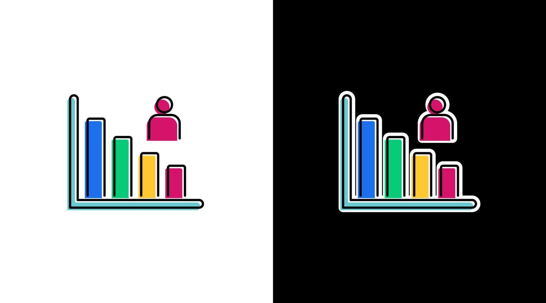 baixo pessoas população infográfico dados análise colorida ícone Projeto gráfico Barra percentagem vetor