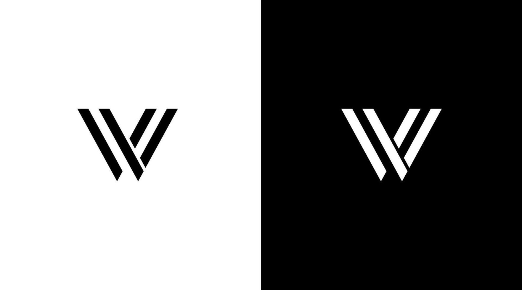 carta W inicial logotipo moda elegante luxo monograma ícone Projeto vetor