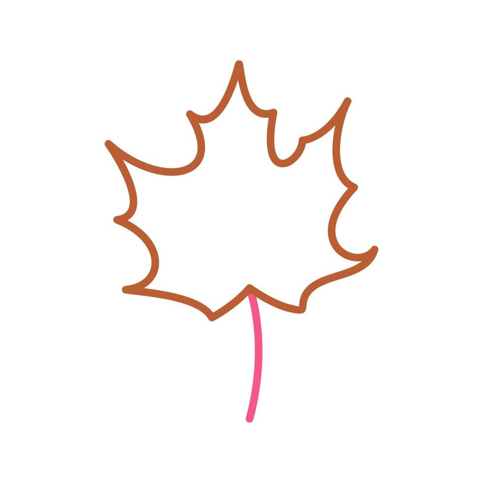 ícone de vetor de folha de outono